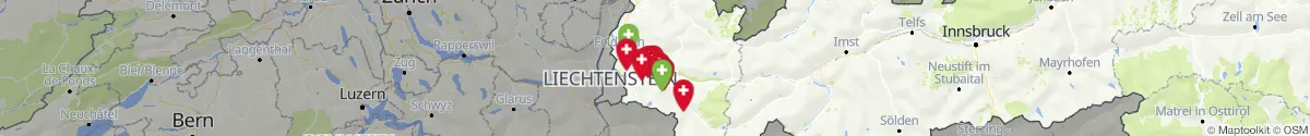 Kartenansicht für Apotheken-Notdienste in der Nähe von Gaschurn (Bludenz, Vorarlberg)